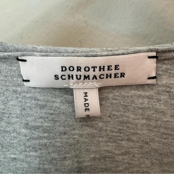 DOROTHEE SCHUMACHER Grey Satin Jersey Sleeveless Top Size 3/Medium - Picture 2 of 14